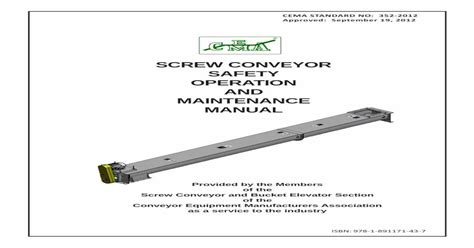 screw conveyor maintenance manual|screw conveyor installation manual.